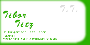 tibor titz business card